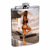 Polish Pin Up Girls D11 Flask 8oz Stainless Steel Hip Drinking Whiskey - $14.80