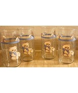 Vintage Libbey Tienshan Theodore Country Bear Drinking Glasses Set of 8 - $32.48 CAD