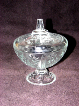 Crystal Round Brilliant Candy Dish Flower Design with Lid - £13.80 GBP