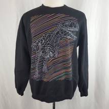 Into the AM Dinosaur Sweatshirt Adult Large Pullover Crew Neck Geometric... - £15.98 GBP
