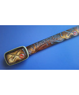 COUNTRY MUSIC BELT &amp; Matching Leather COUNTRY MUSIC buckle Sizes 28&quot;-52&quot;... - $39.55