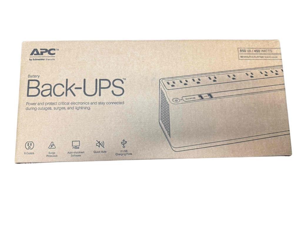 NEW APC Back-UPS 850 VA 450 Watts Battery Backup BE850G2 - $128.69
