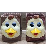 READY Vintage Ceramic Easter Décor Duck Face Small Planter Set Of 2 - $8.97
