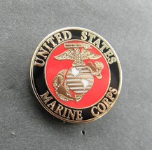 Marine Corps Lapel Pin 1 Inch Usmc Marines Round Metal Enamel - £4.60 GBP