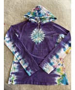 Bella Girls Purple Blue Green Yellow Tie Dye Long Sleeve Hoodie 1/4 Zip ... - €15,00 EUR