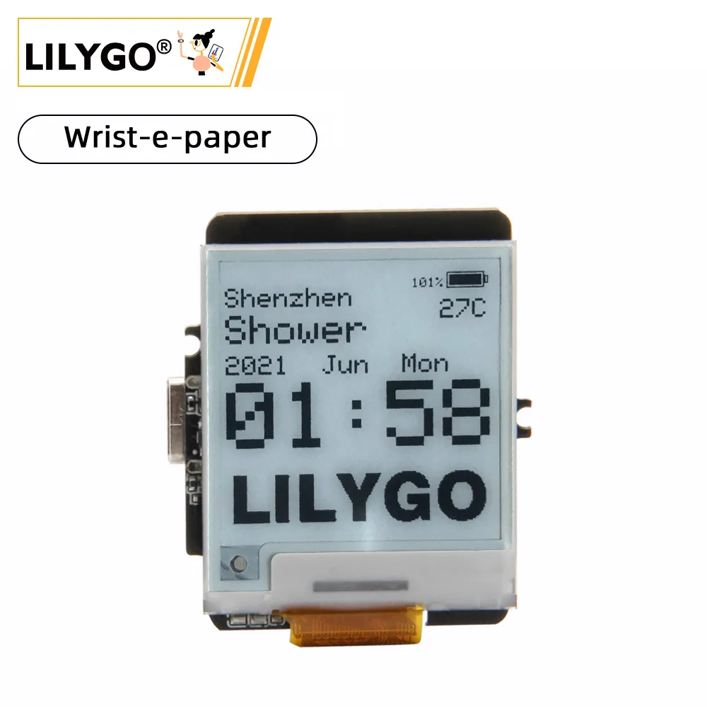 LILYGO® TTGO Wrist-e-paper ESP32 Wireless Module 1.54 Inch Display 4MB Support W - $33.77