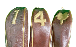 Set Of 3 Vintage Golf Club Headcovers For 1, 4, X Woods, Please See Photos - £16.62 GBP