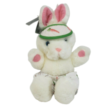 Vintage 1987 Mattel Emotions Beach Bunny Rabbit Stuffed Animal Plush Toy W Tag - $37.05