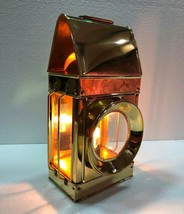 Antique Brass Lantern Electric Lamp Decorative Hanging Lantern Marine Sh... - £45.95 GBP