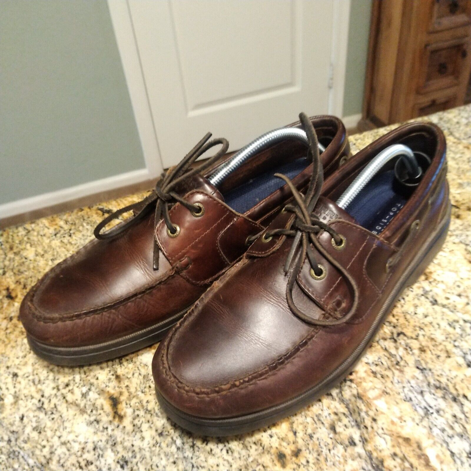 Primary image for Sperry Top-Sider G-1  Men’s Brown Leather Laced Boat Shoes Size 12M - 0196188