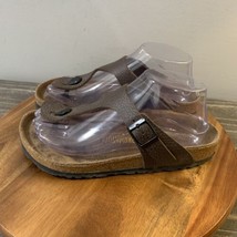 Birkenstock Gizeh Sandals Womens Size 6 EU 37 Brown Thong Buckle Slip On... - £46.79 GBP