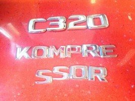 02-04 C320 Kompressor Rear Lettering Emblem Badge Nameplates OEM Genuine  - £14.17 GBP