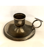 Vintage Borg&#39;s Silver Plate Chamberstick Candle Holder with Handle - $37.99