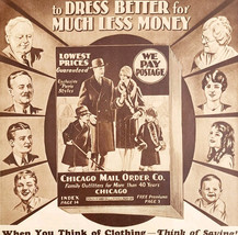 1929 Chicago Mail Order Company Advertisement Antique Fashion Clothing D... - $41.13 CAD