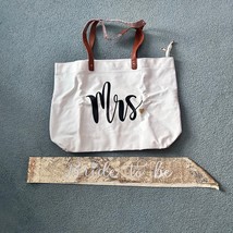 Bridal Shower Gift Ideas: Mrs Tote Bag with Purse and a Sash - €23,59 EUR