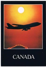 Canada Postcard Airplane Golden Sunset Larger Card - £1.74 GBP