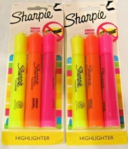 Lot of 2 Sharpie Neon 3 Color HIGHLIGHTER 3pk Chisel Tip NonToxic Odorless 25173 - £9.58 GBP