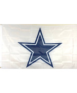 DALLAS COWBOYS 3x5&#39; FLAG (WHITE/BLUE) BRASS GROMMETS IN/OUTDOOR-100D POL... - £7.88 GBP