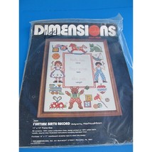 Dimensions Funtime Birth Record Cross Stitch Kit By Martha Winborn - £10.94 GBP