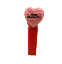 Vintage Pez Pink Heart Happy Valentine&#39;s Day Dispenser Red Stem Hungary ... - $8.97