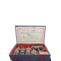 Vintage Terracotta Qin Dynasty Warrior Figures in Original Box - £23.49 GBP