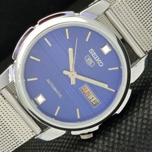 Vintage Refurbished Seiko 5 Auto 7009A Japan Mens D/D Blue Watch 588a-a310216-6 - £33.18 GBP