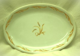 Golden Grain Abalone Oval Serving Platter Japan Tan Wheat on Rim &amp; Center - €18,64 EUR