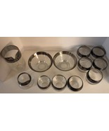 Lot Of 12 Vintage Dorothy Thorpe Pieces Glasses Pitcher Creamer Bowls MCM - $80.05 CAD