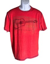 CREMIEUX Men&#39;s Short Sleeve &quot;GUITARS, BASS &amp; MORE&quot; Red T-Shirt XL - $6.92