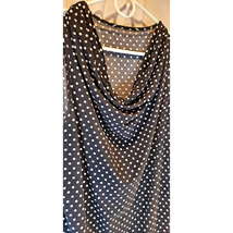 B/W Polka Dot Sleeveless Top L - £11.65 GBP