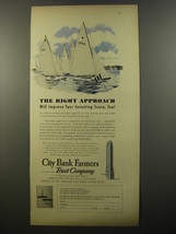 1954 City Bank Farmers Trust Company Ad - The right approach will improve - £14.55 GBP