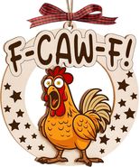 Funny F-Caw-F Chicken Ornament | Adult Gag Gift for Xmas - $5.59 CAD