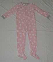 Carters Fleece Footed Pajama Blanket Sleeper Girl Size 7 8 Pink w/ Polka... - $524.64 MXN