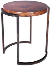 End Table Side Round Copper Metal - £955.26 GBP
