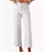 Women&#39;s Sz 8 Wide Leg Jeans High Waiste Stretchy Straight  Button Fly NW... - €17,00 EUR