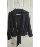 NWOT Zara Basic Women&#39;s Black Zip Up Jacket Size XS - £39.50 GBP