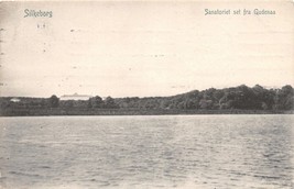 Silkeborg Denmark Danemark Sanatoriet Set Fra Gudena River Postcard c1910 - £2.41 GBP