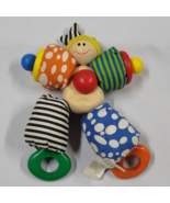 Vintage Wonderworld Soft Wood Baby Wooden Toy Crinkle Rattle Squeak Toy ... - £15.54 GBP