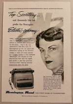 1952 Print Ad Remington Rand Electric-onomy Typewriters Top Secretary - $10.83