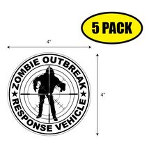 5 PACK 4"x2.75" ZOMBIE OUTBREAK RESPONSE TEAM Sticker Decal HUMOR VG0220 - $6.53