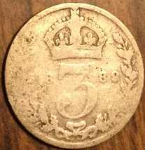 1889 Uk Gb Great Britain Silver Threepence Coin - £2.99 GBP