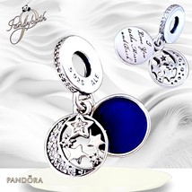 PANDORA Celestial Night Stars Blue Sparkling Silver Charm US SELLER - $45.54