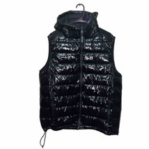 Calvin Klein Modern Hooded Puffer CM255202  men&#39;s BLACK Vest SZ large $150 - $139.04