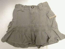 Ralph Lauren Polo Toddler Girls Cargo Skirt Wash Khaki Ruffle Kids 4/4T - £17.20 GBP