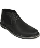 Men&#39;s Steve Madden Chuka Boot Soft Leather Lace up Harken Black - €77,21 EUR