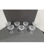 7 Fostoria American Clear Low Sherbert Champagne Glasses 4 3/4&quot; tall each - $761.26 MXN