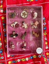 Vtg Y2K Target Set of 11 Mini Christmas Tree Ornaments Santa Teddy Snowm... - $17.42