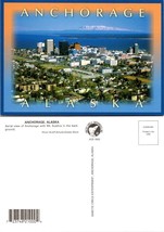 Alaska Anchorage Aerial View Of Anchorage And Mount Susitna VTG Postcard - £7.37 GBP