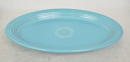 Fiestaware Large Oval Platter 13&quot; Green Turquoise Homer Laughlin Vintage - £23.49 GBP