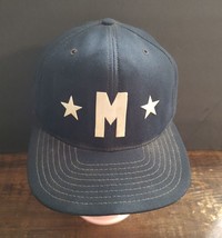 Vintage Mid 1900&#39;s New Era Baseball Cap Hat - &quot;M&quot; Stars  Small-medium - $9.55